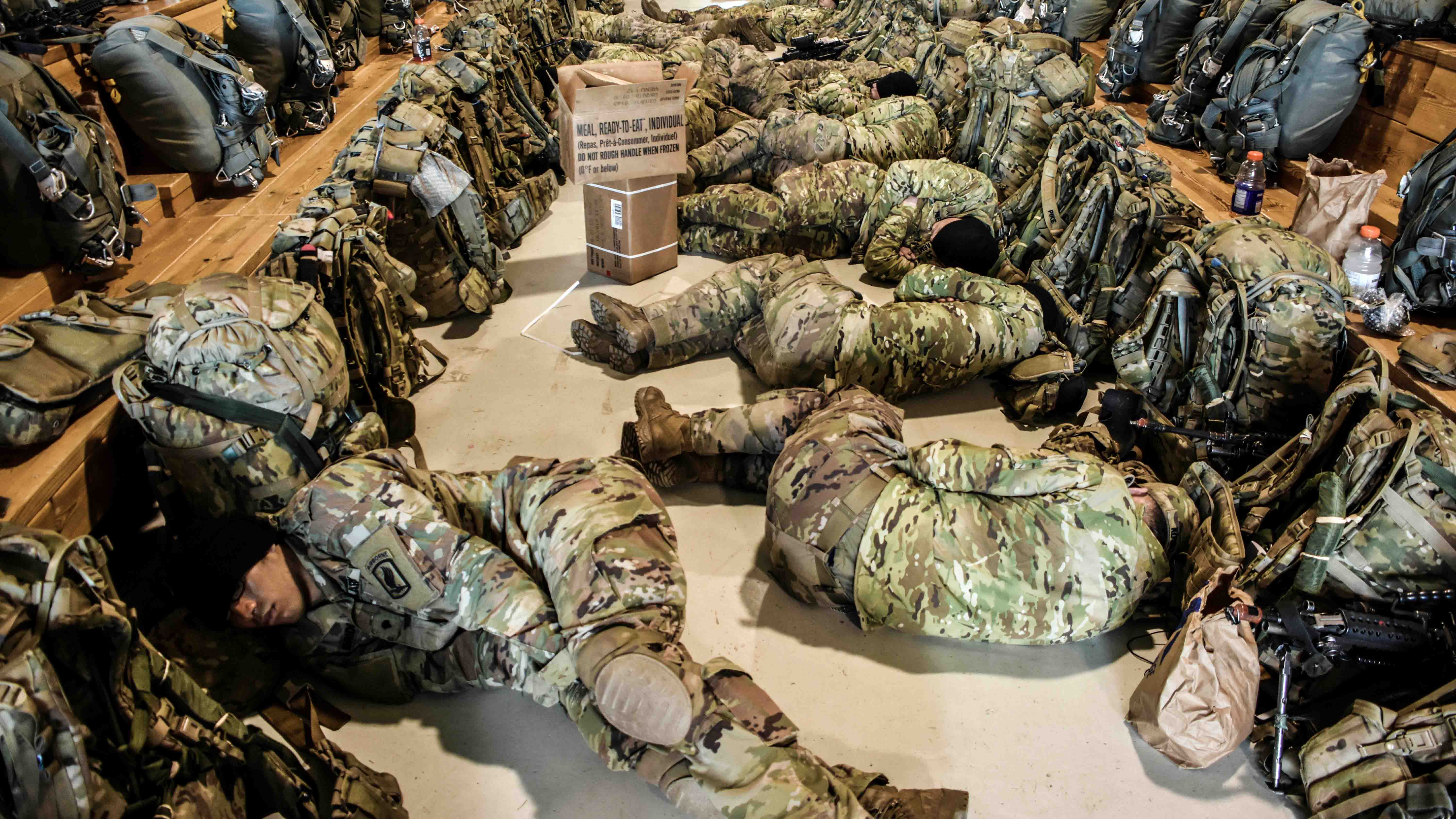 Soldiers sleeping