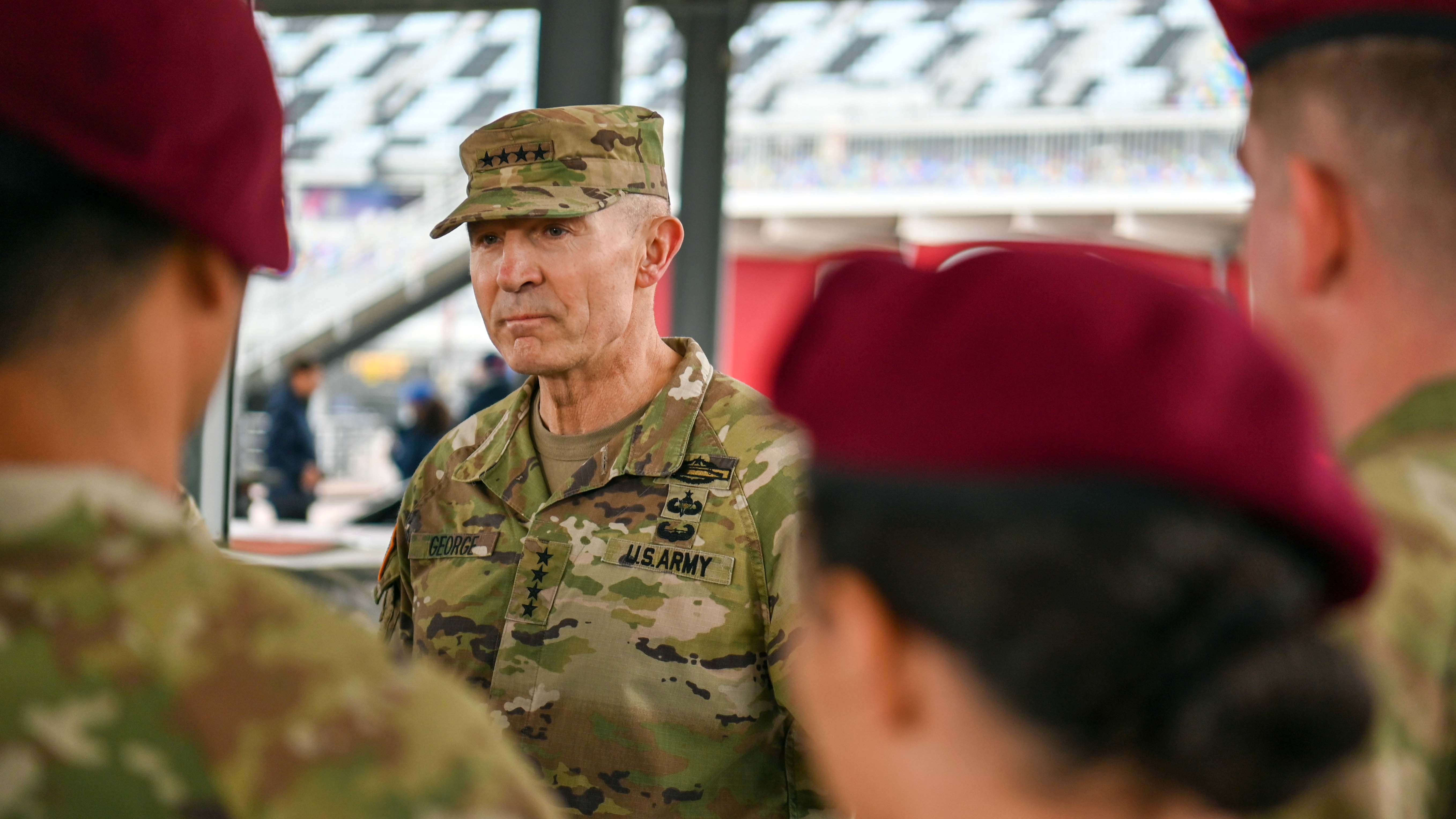 Army Chief of Staff Gen. Randy George with troops