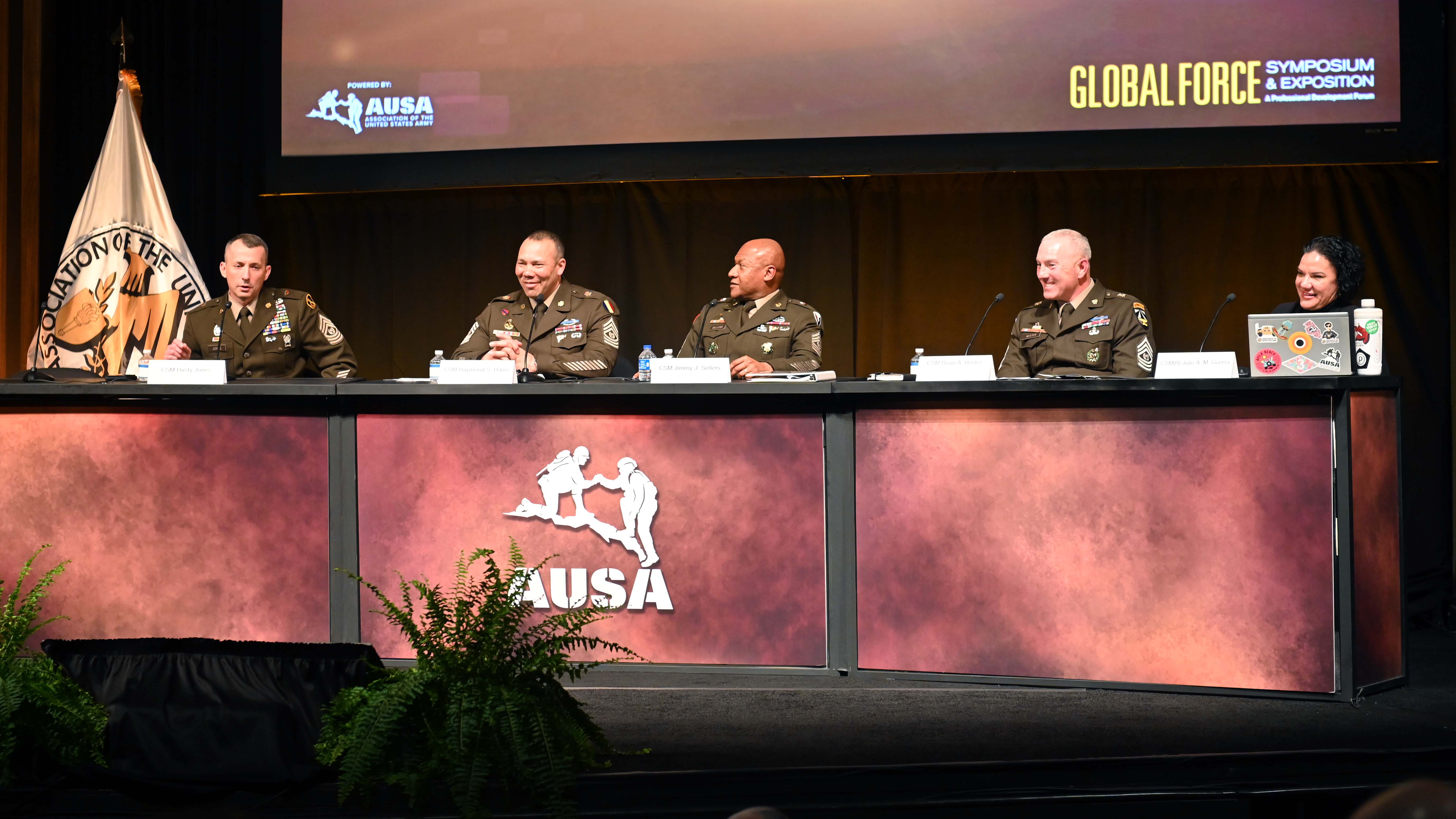 NCOs on a panel at AUSA Global Force