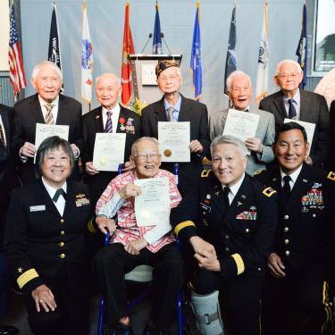 six Chinese American veterans were honored March 9 with the Congressional Gold Medal