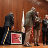 BG Ulis presenting Honor Grad Award to 2LT Dominque Anderson