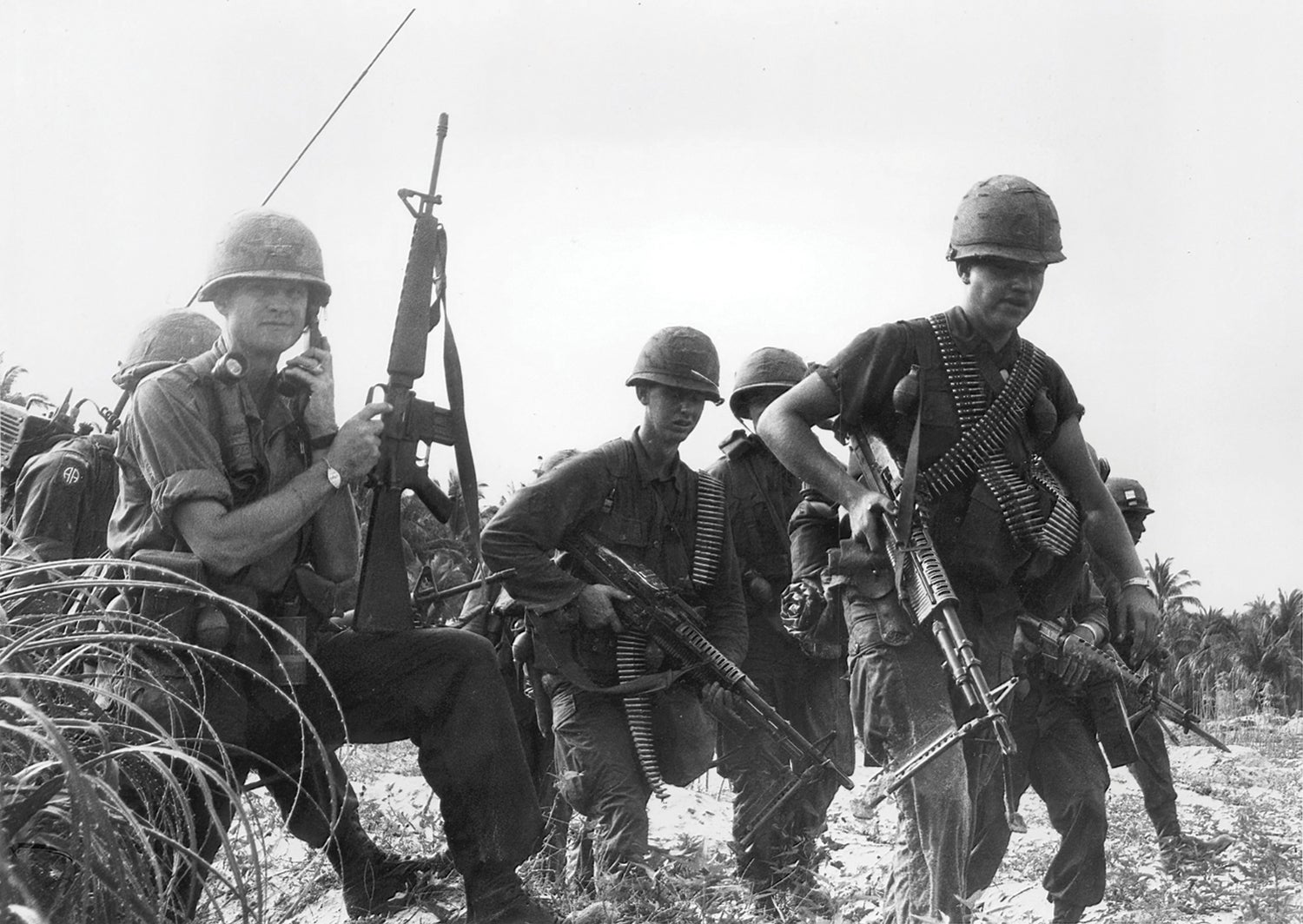 Col. Moore, left, during operations in Bong Son, Vietnam. (Credit: Art Zich)