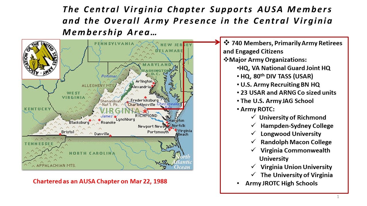 Map of the Chapter Membership Area
