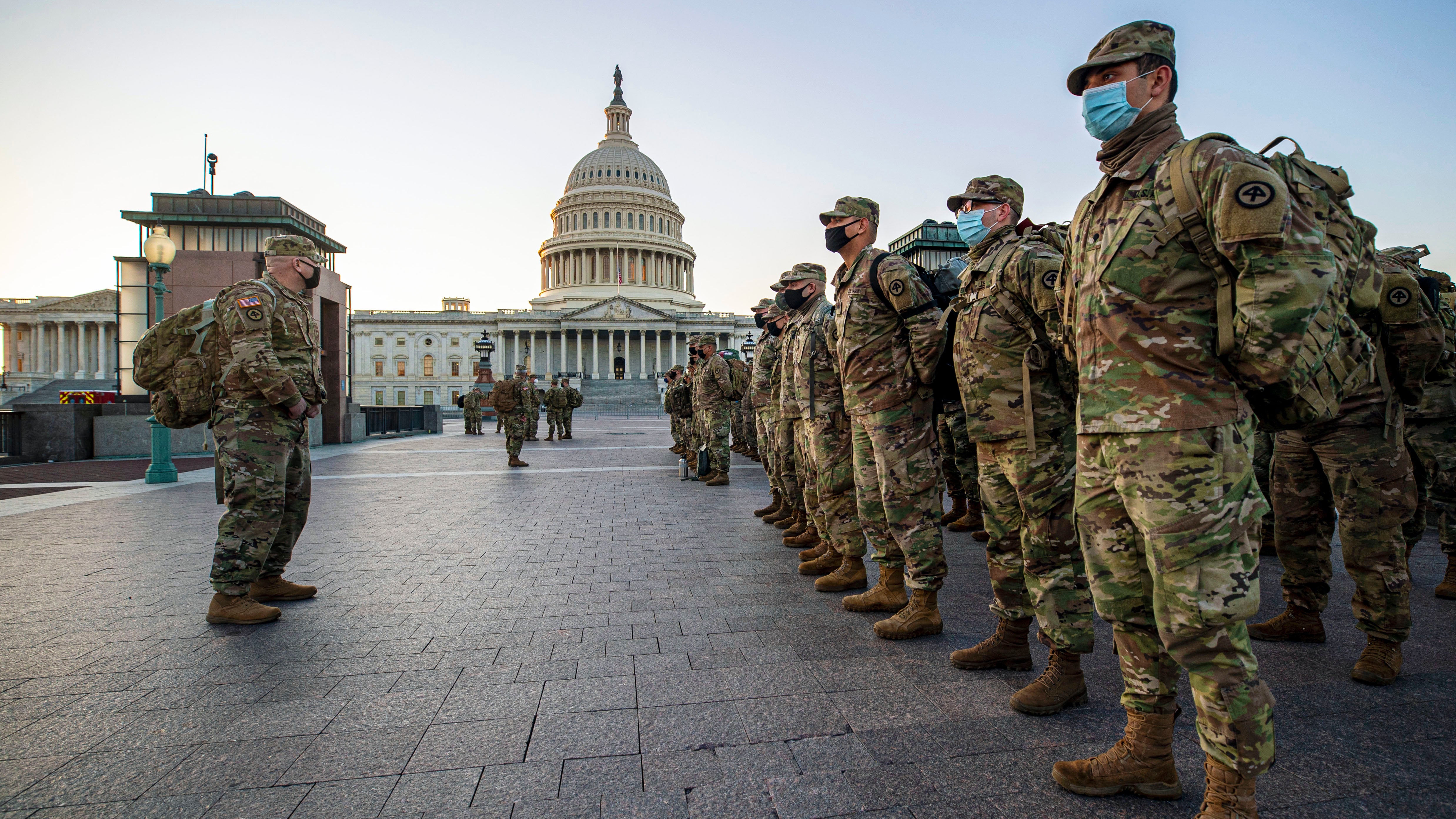 soldiers at the capitol