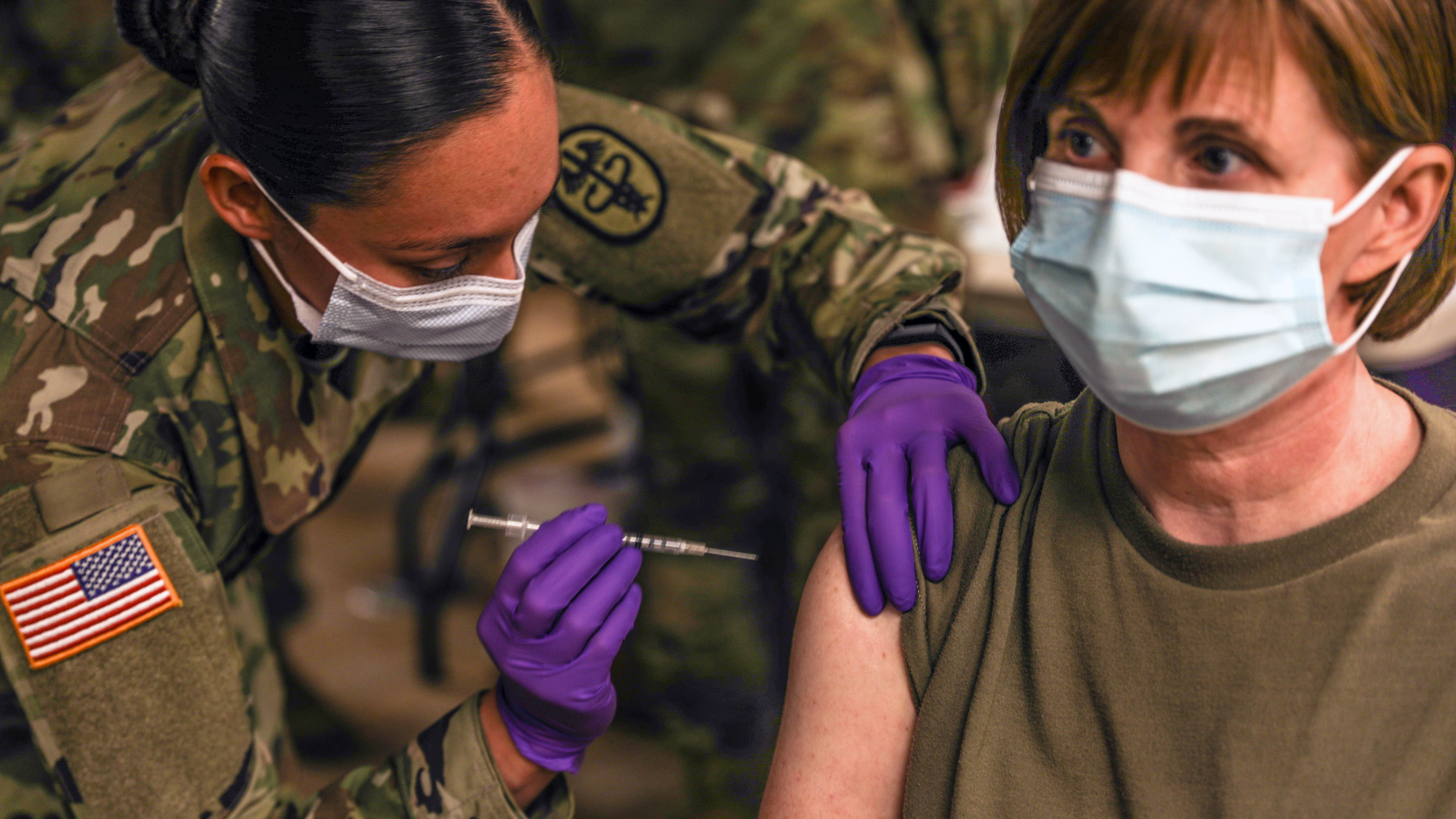 soldier getting vaccine