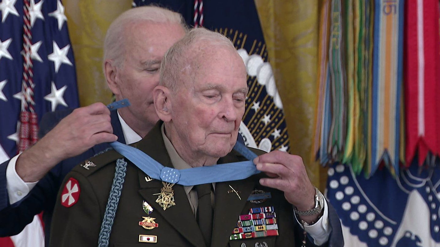 Man recieving Medal of Honor