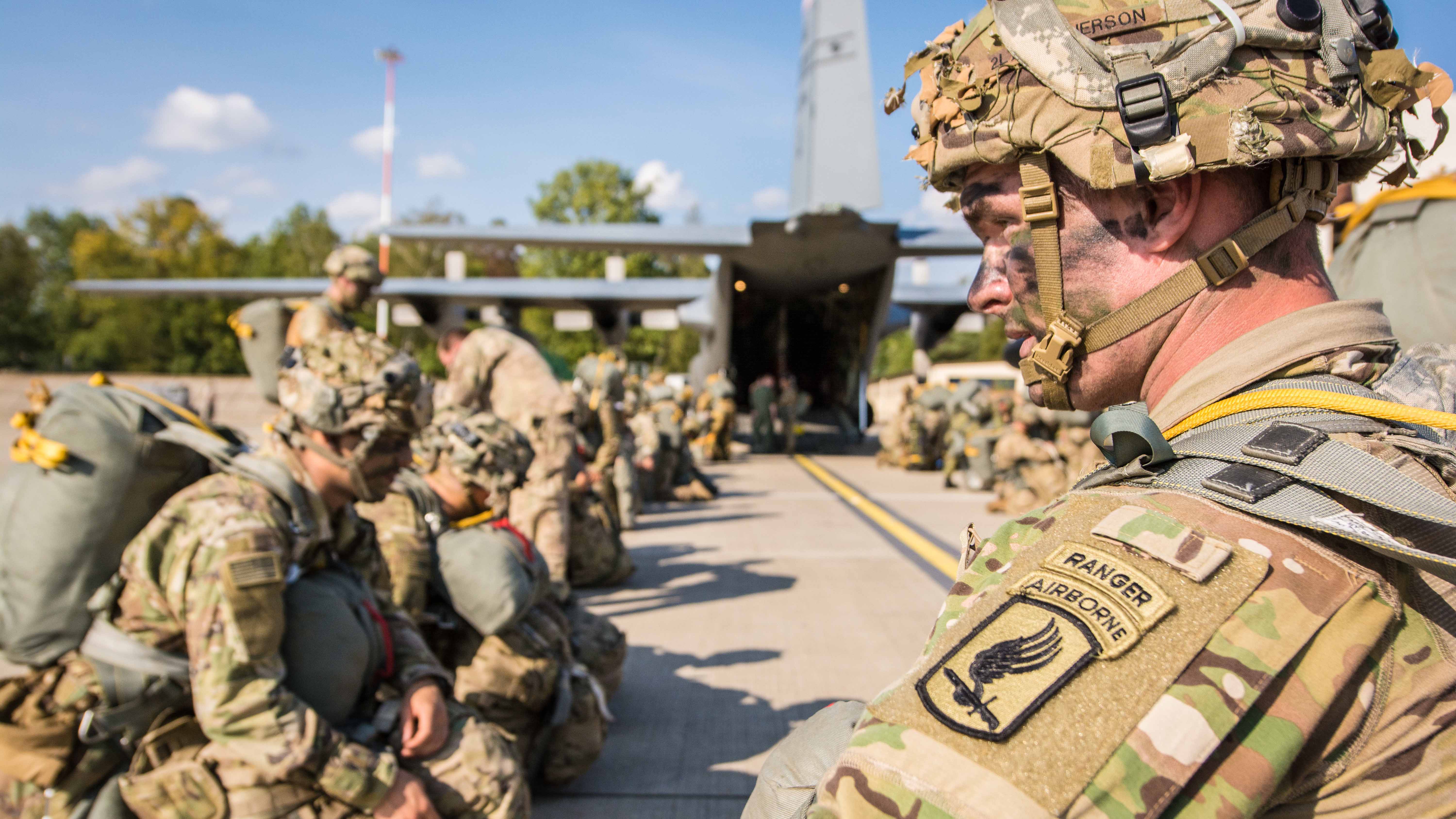 Paratroopers prepare for airborne operations