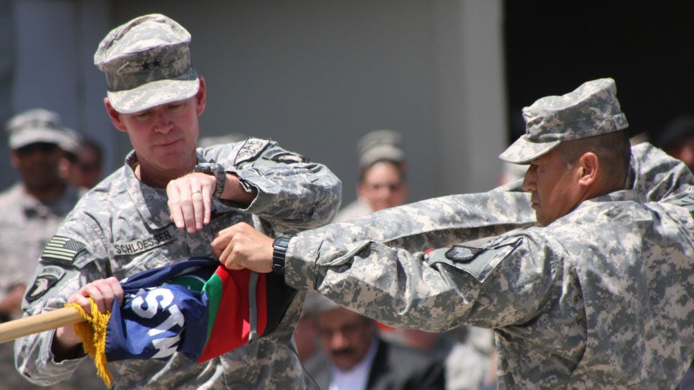 Maj. Gen. Jeffrey Schloesser takes command in Afghanistan.