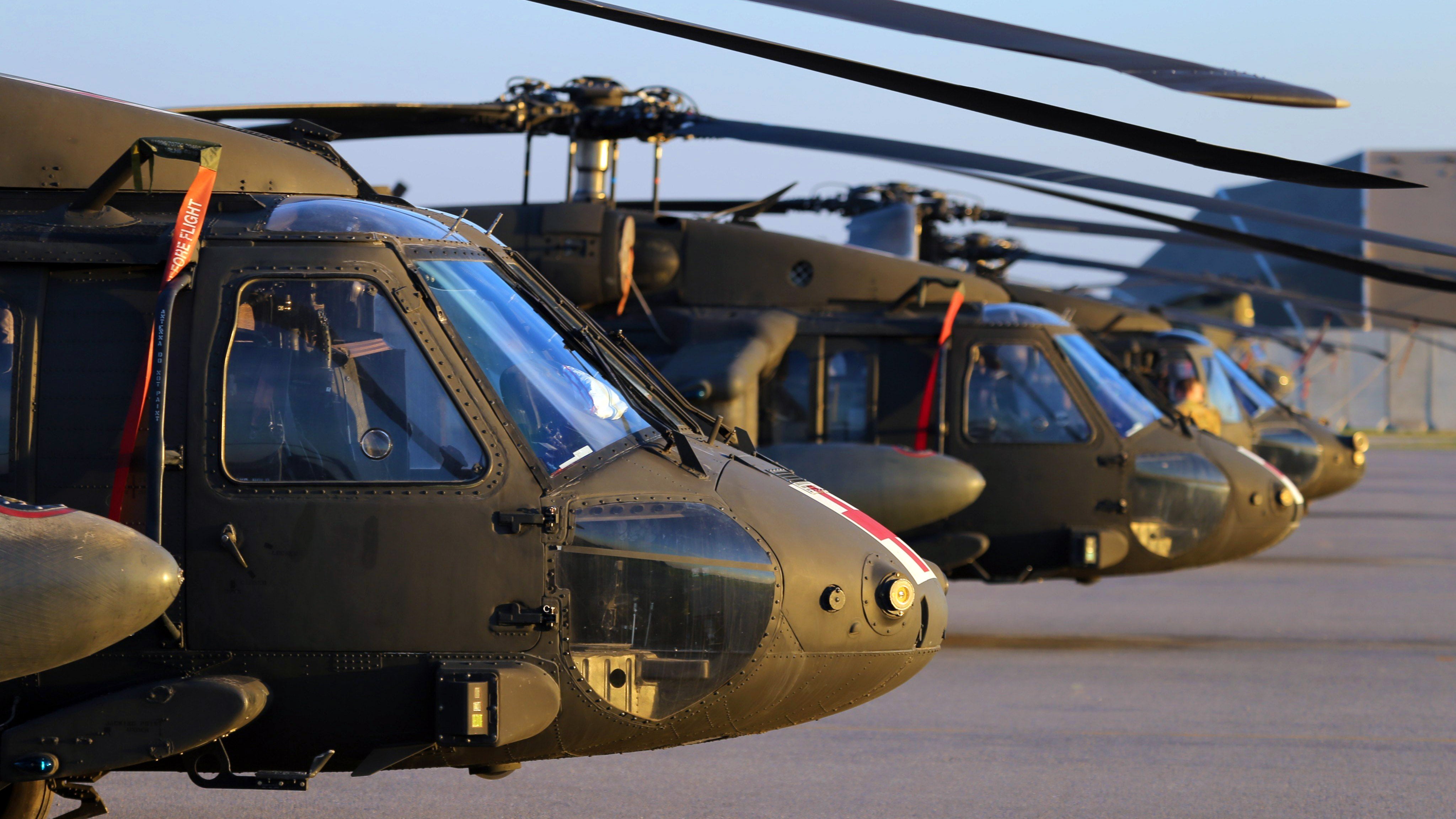 Black hawk helicopters