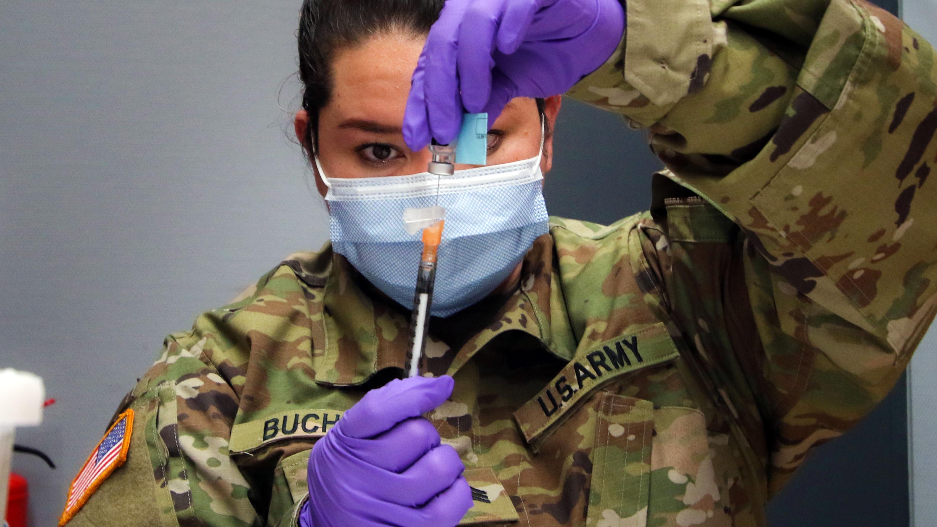 Soldier with needle