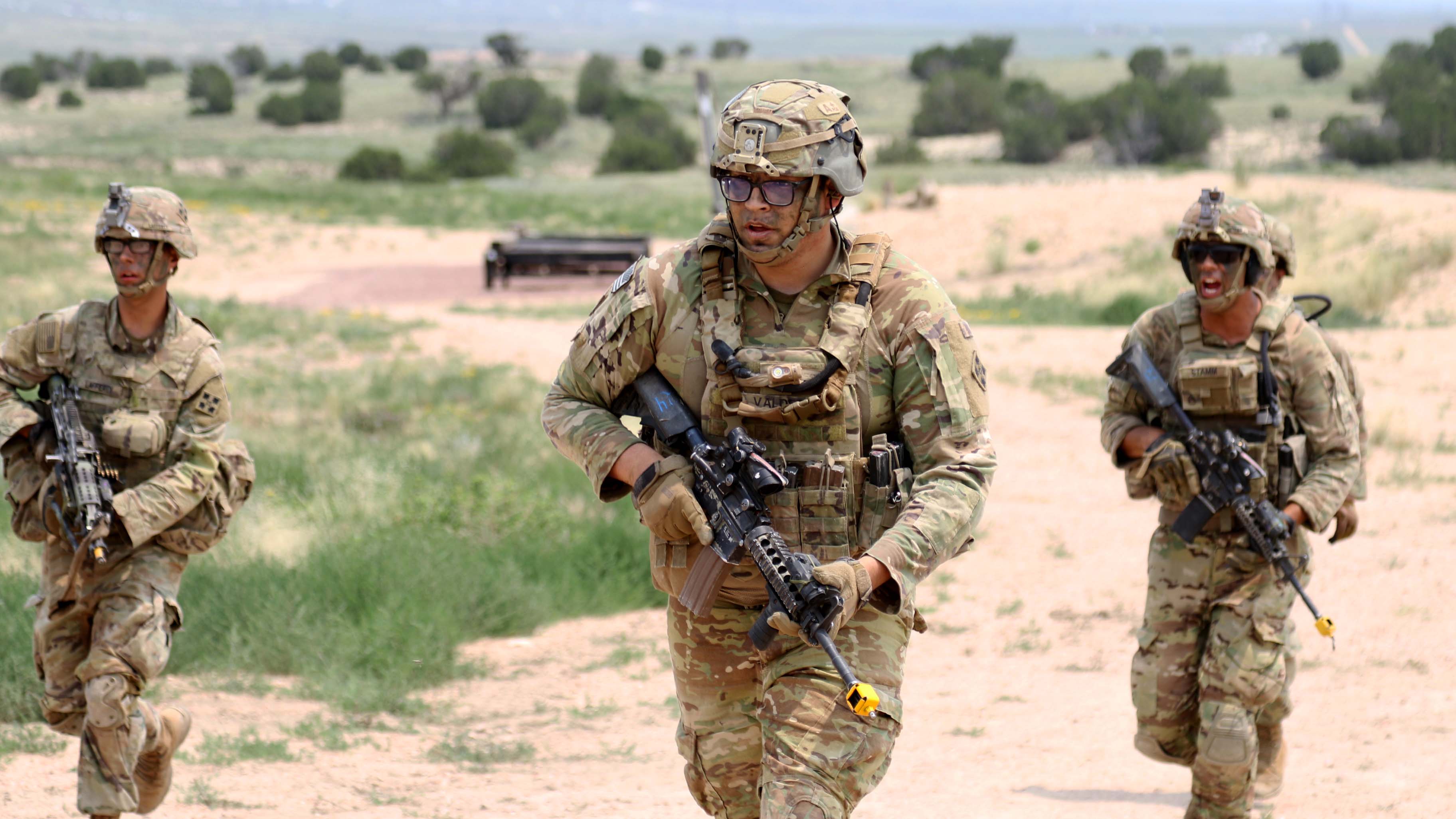 Soldiers conduct live-fire training.