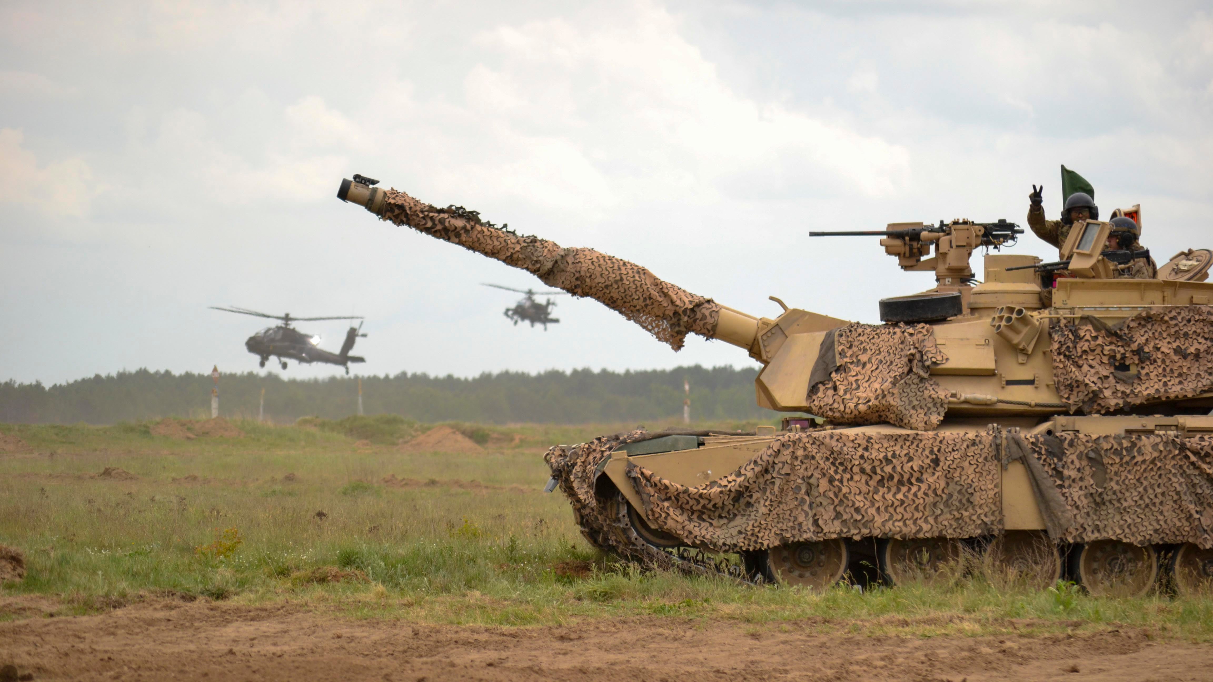 Soldiers train in Poland.