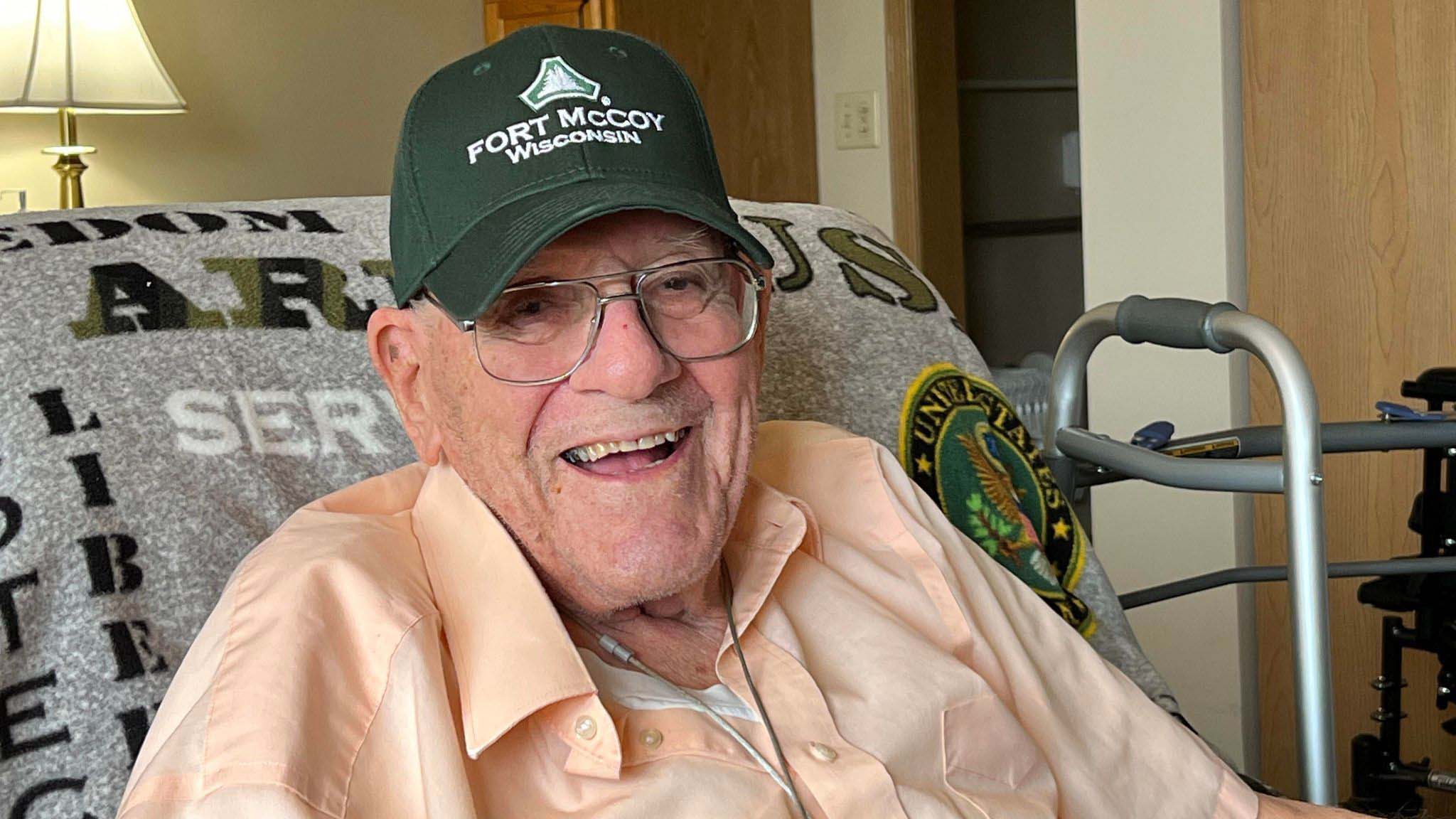 Retired Lt. Col. Harry Baker on his 102nd birthday.