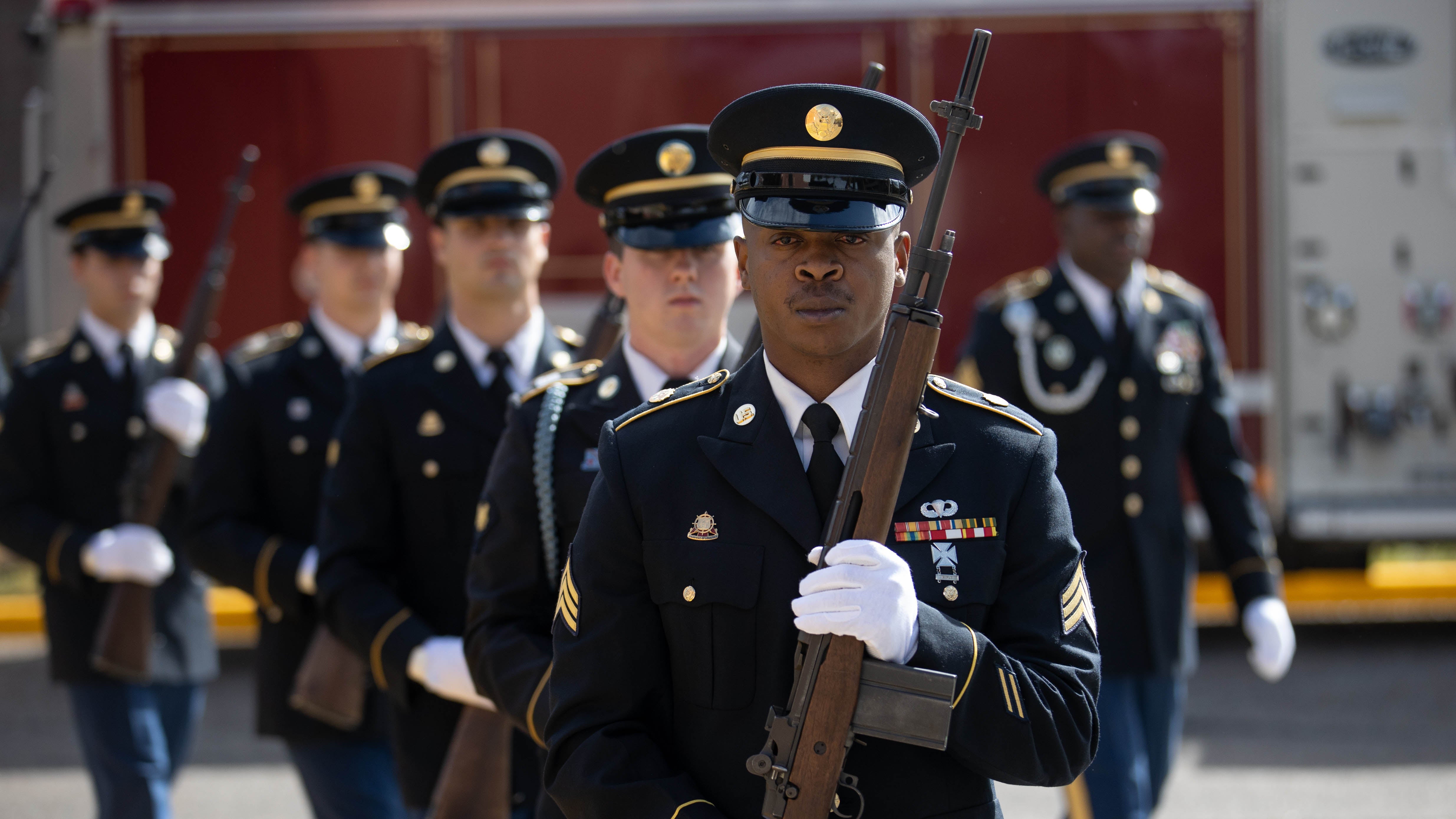 Soldiers in the honor guard.