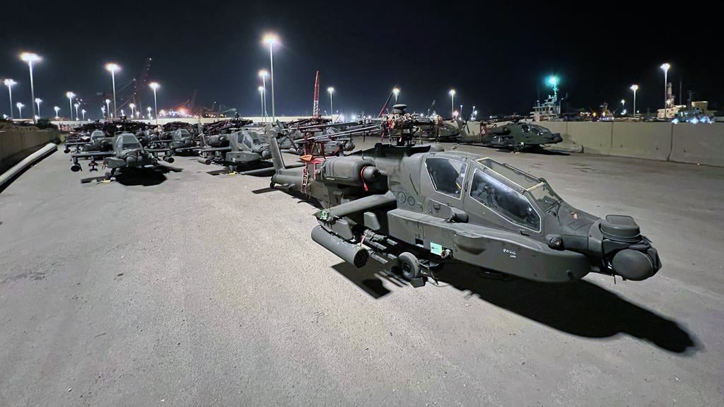 Apaches readied for shipment