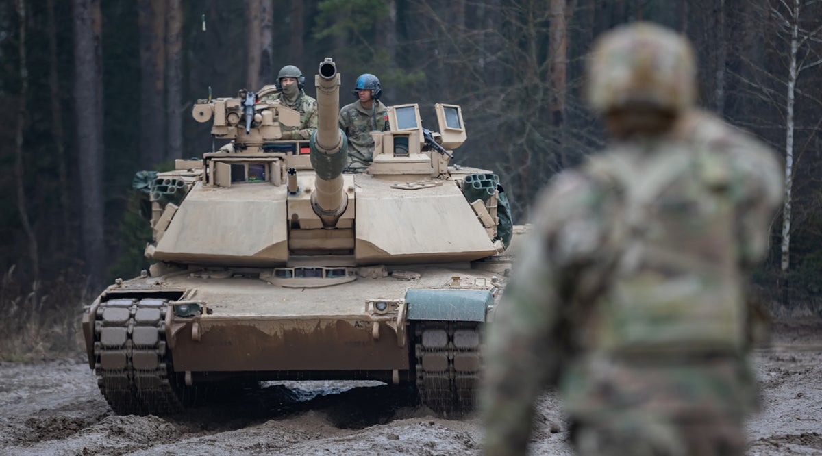 M1A2 tank crew during a live-fire exercise
