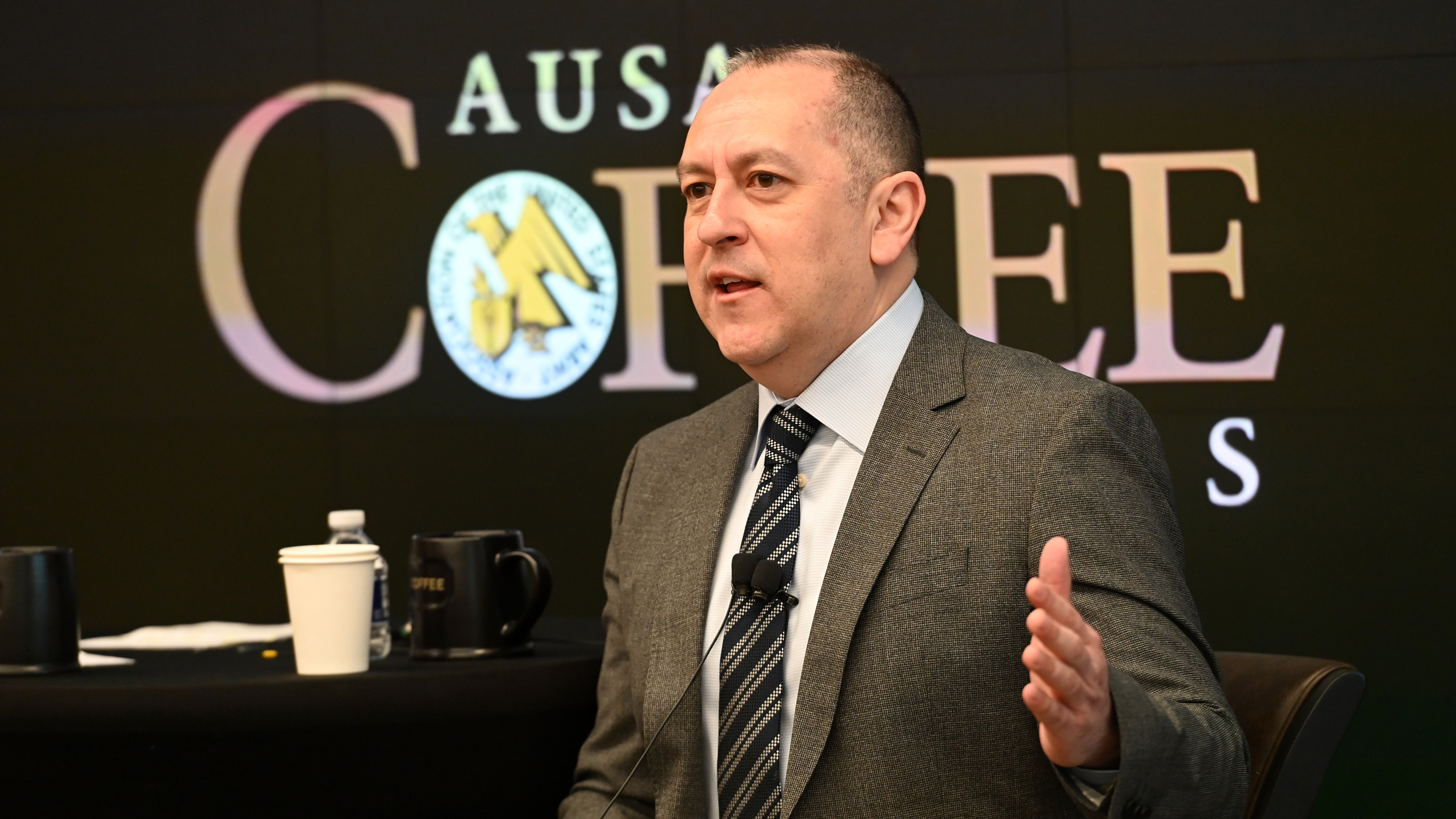 Hon Gabe Camarillo speaks at AUSA's Coffee Series