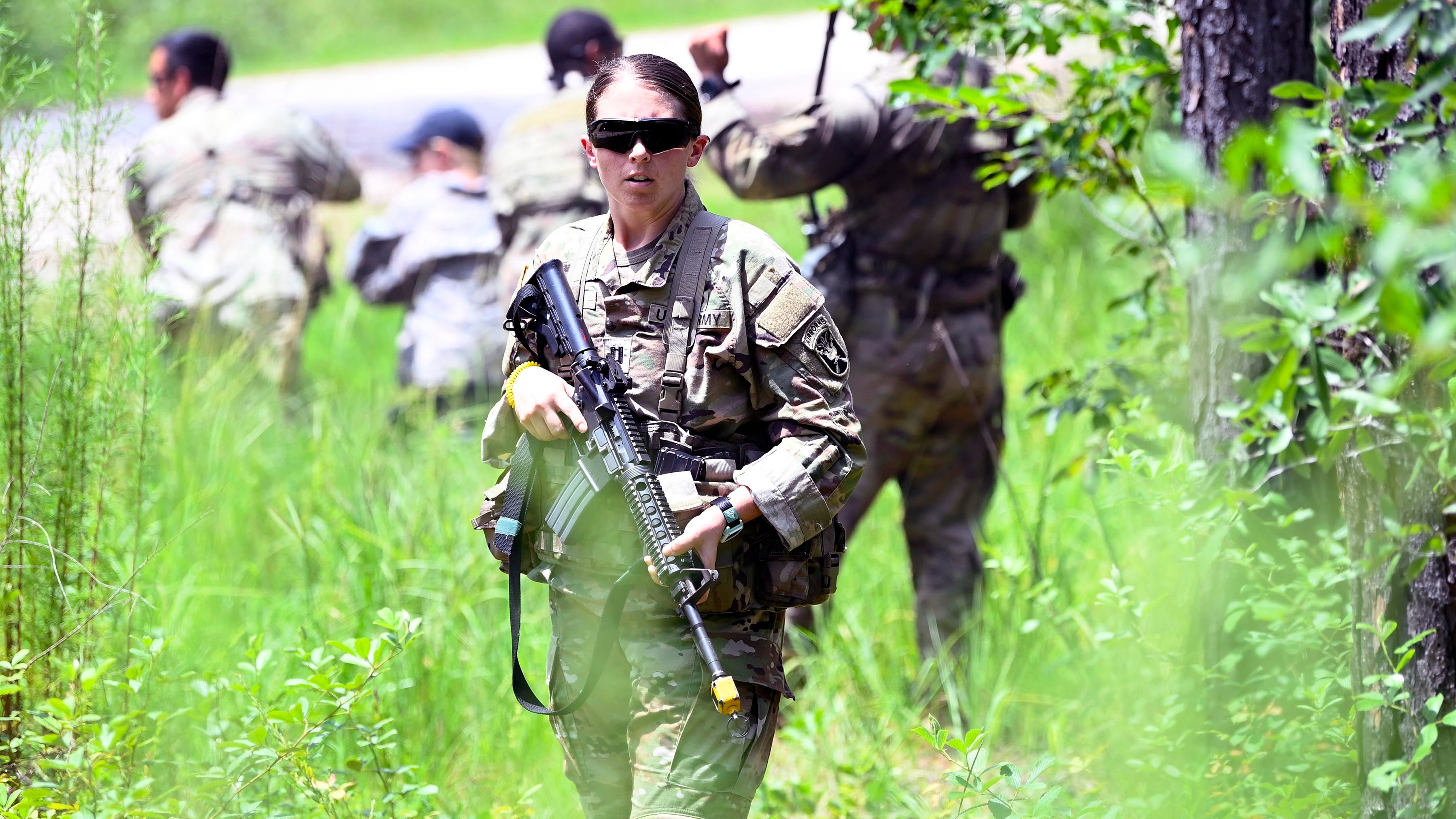 Female soldier training