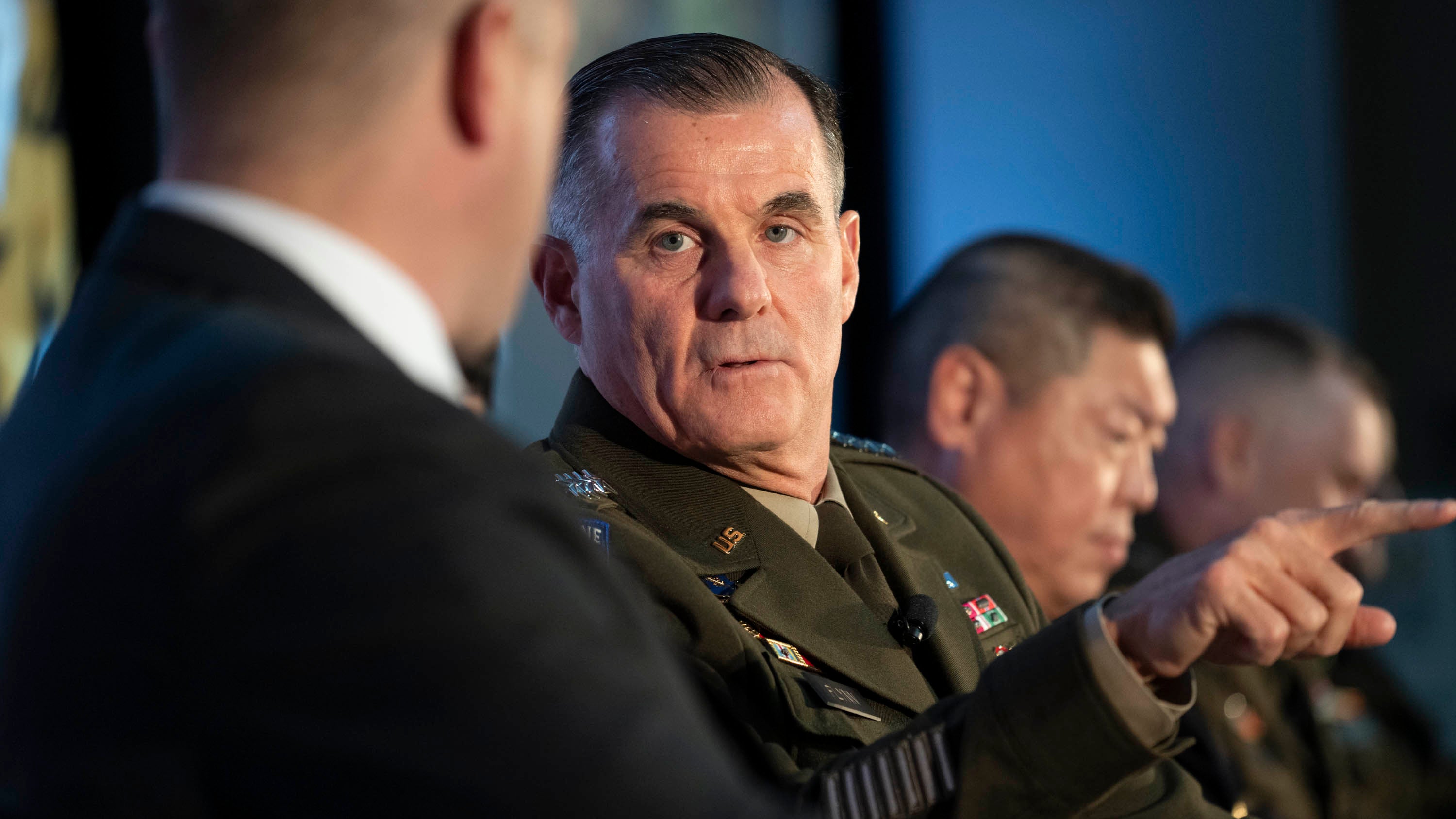 Gen. Charles Flynn, commanding general of US Army Pacific, speaks at the CMF: Landpower in the Indo-Pacific session at the AUSA 2023 Annual Meeting in Washington, D.C., Tuesday, Oct. 10, 2023. (Carol Guzy for AUSA)
