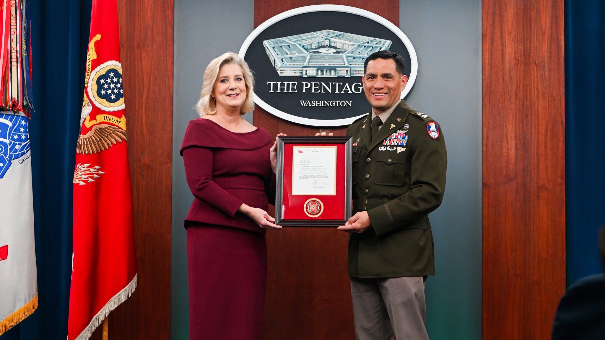 Col. Frank Rubio received the Army Astronaut Device Feb. 22 during a ceremony at the Pentagon, making him one of just three currently serving soldiers authorized to wear the device. 