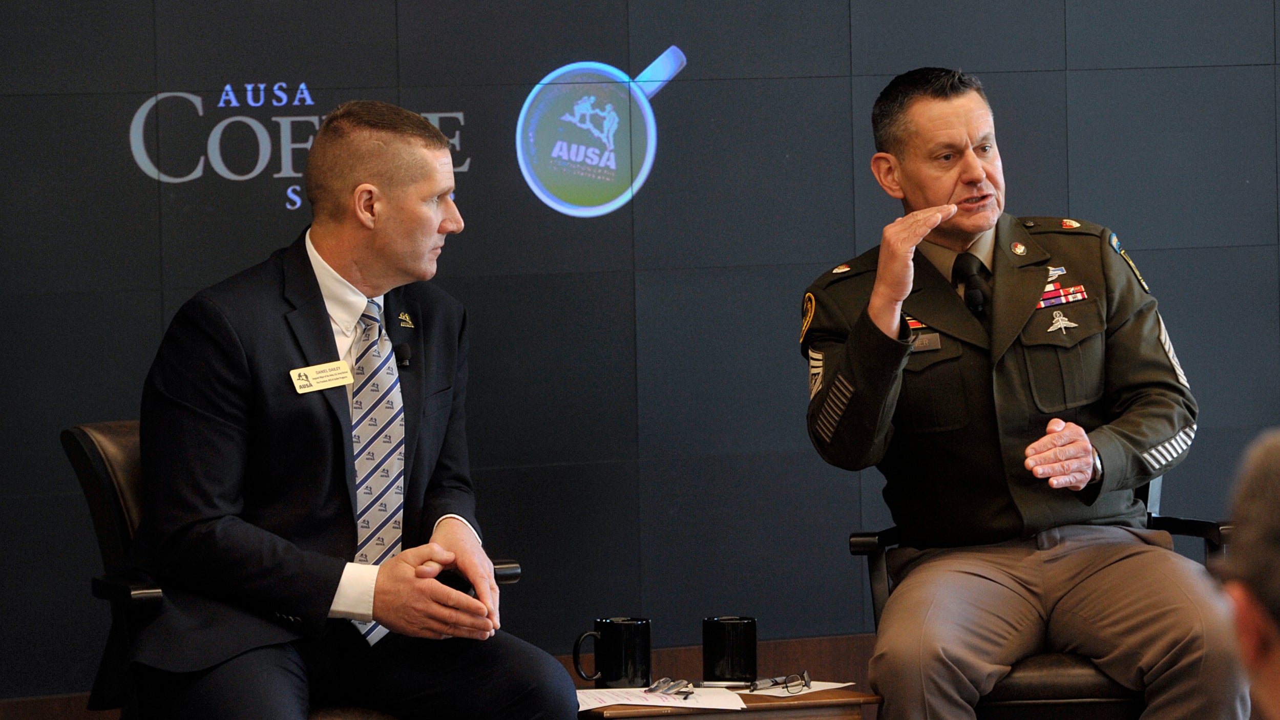 SMA Michael Weimer speaks at AUSA Coffee Series event