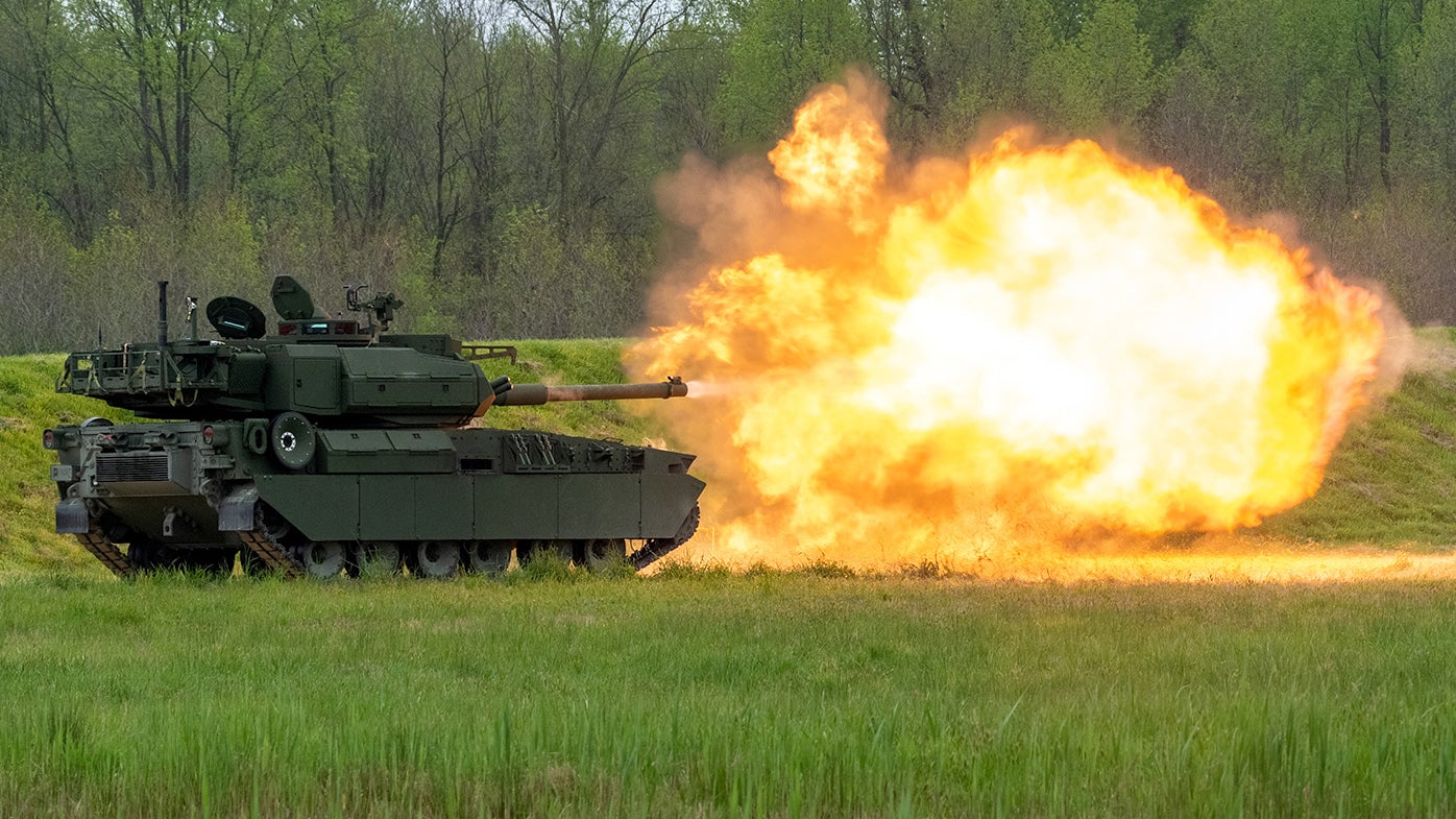 a tank shooting