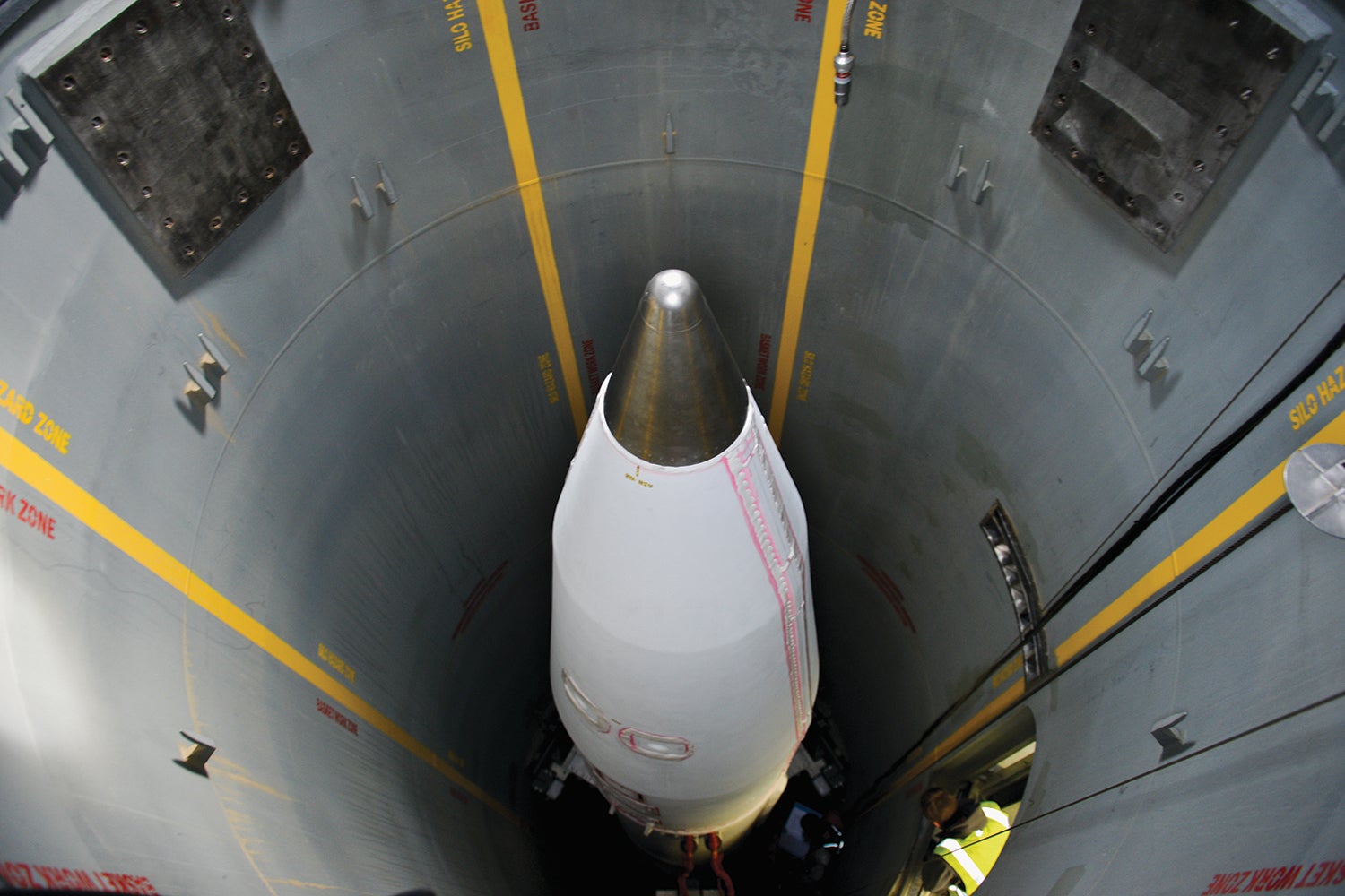 A ground-based interceptor missile sits in its silo at the Fort Greely, Alaska, Missile Defense Complex. (Credit: Missile Defense Agency)