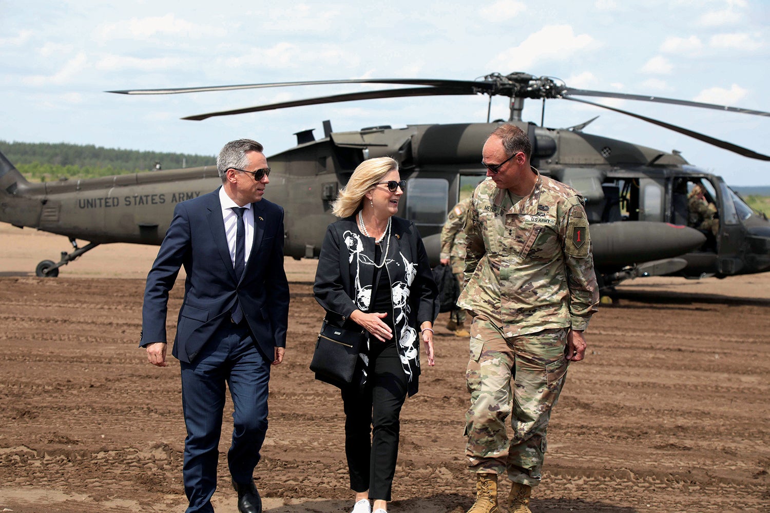 Secretary of the Army Christine Wormuth visits troops deployed to Riga, Latvia. (Credit: U.S. Army/Staff Sgt. Tae Harrison)
