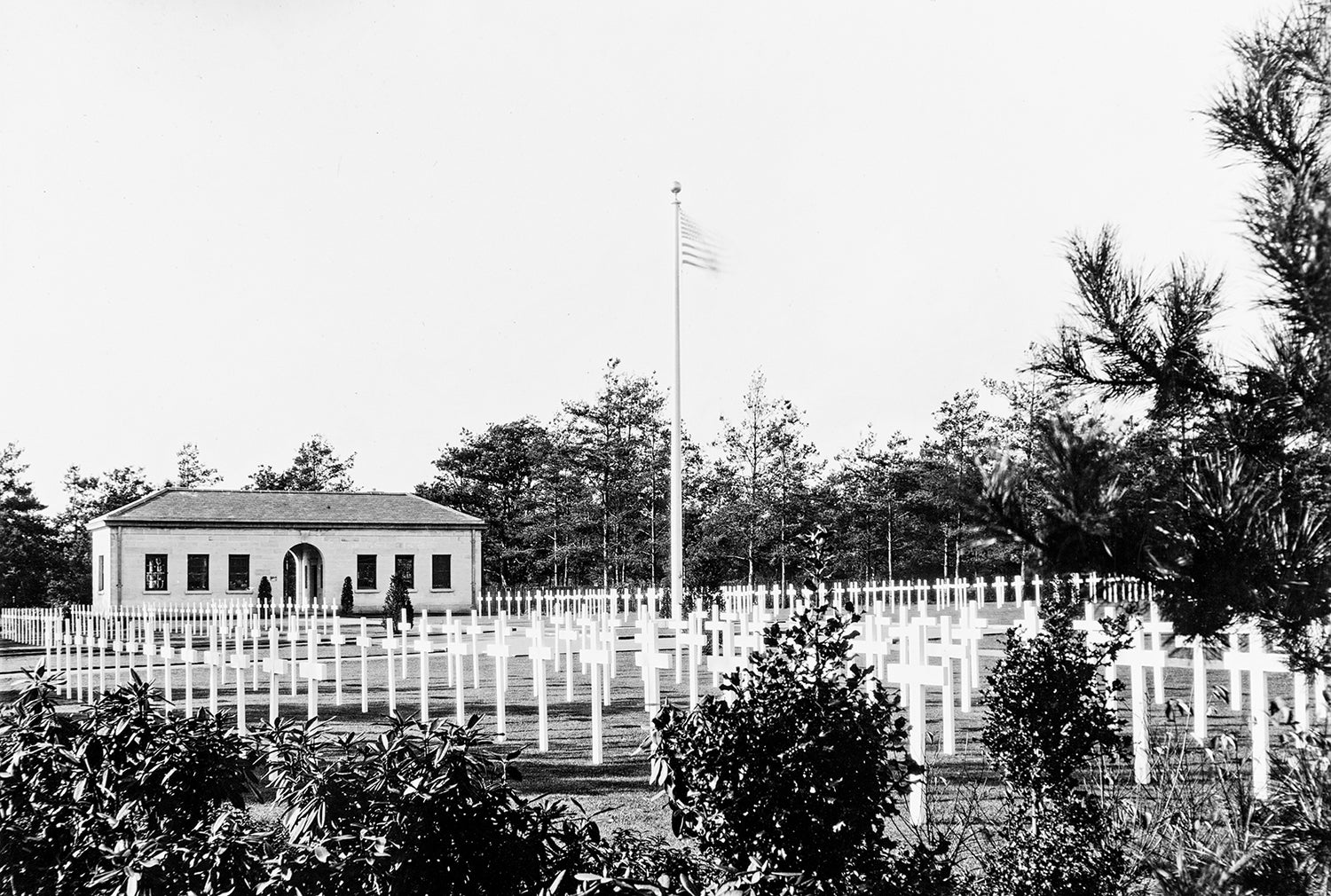 Brookwood American Cemetery, England, circa 1925. (Credit: National Archives)