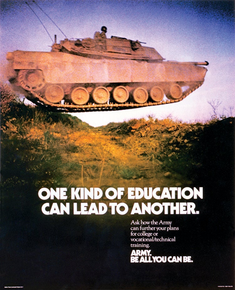 Army recruiting posters over the years. (Credit: U.S. Army)