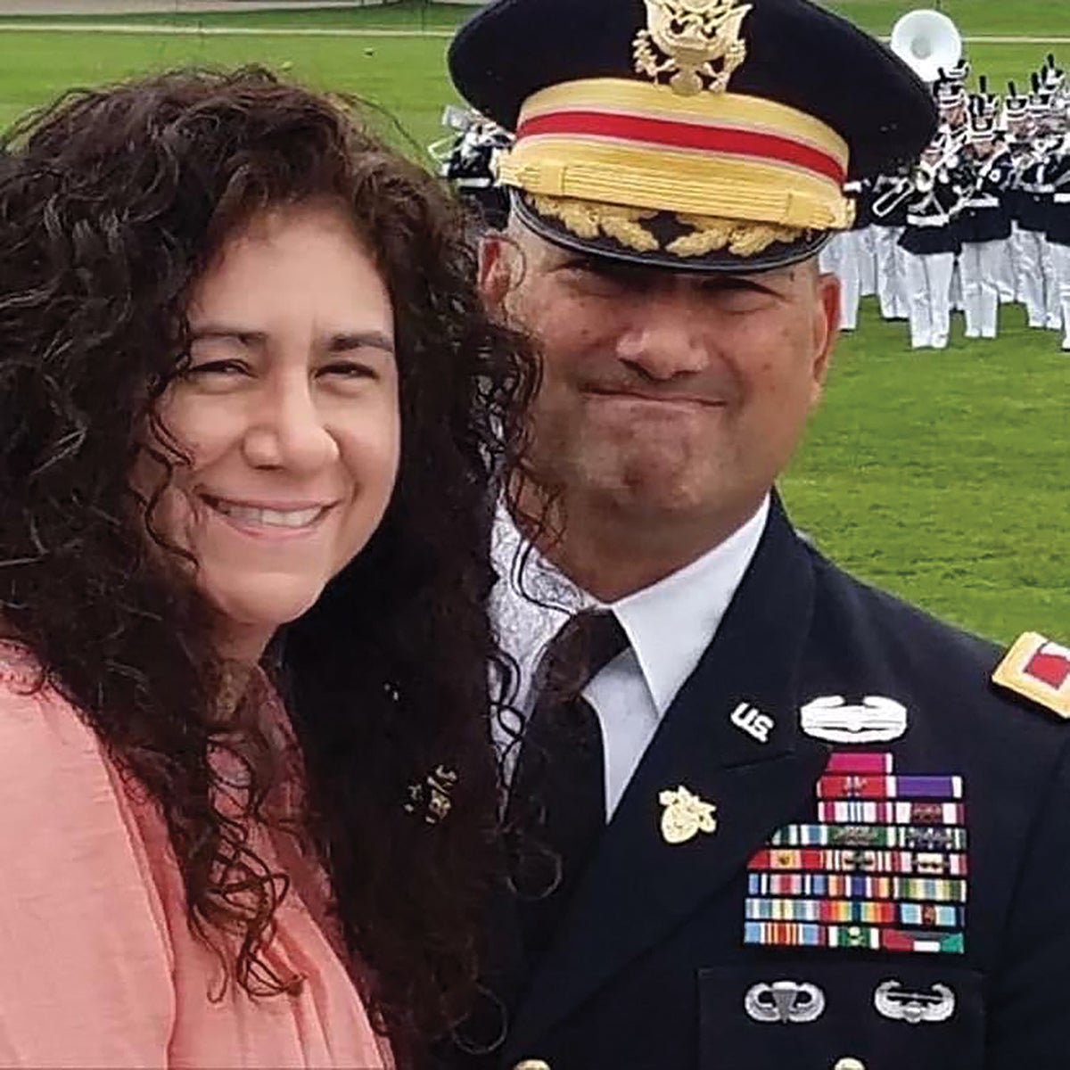 Then-Col. Morales with his wife, Christy, during a 2017 visit to West Point. (Credit: Elaine Lomeli)