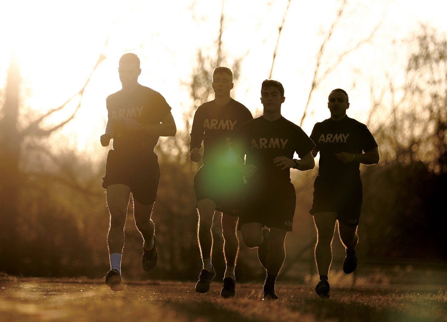 Soldiers run 2 miles as part of the Army Combat Fitness Test during the Kentucky National Guard Best Warrior Competition at the Wendell H. Ford Regional Training Center, Greenville. (Credit: Army National Guard/ Spc. Danielle Sturgill)