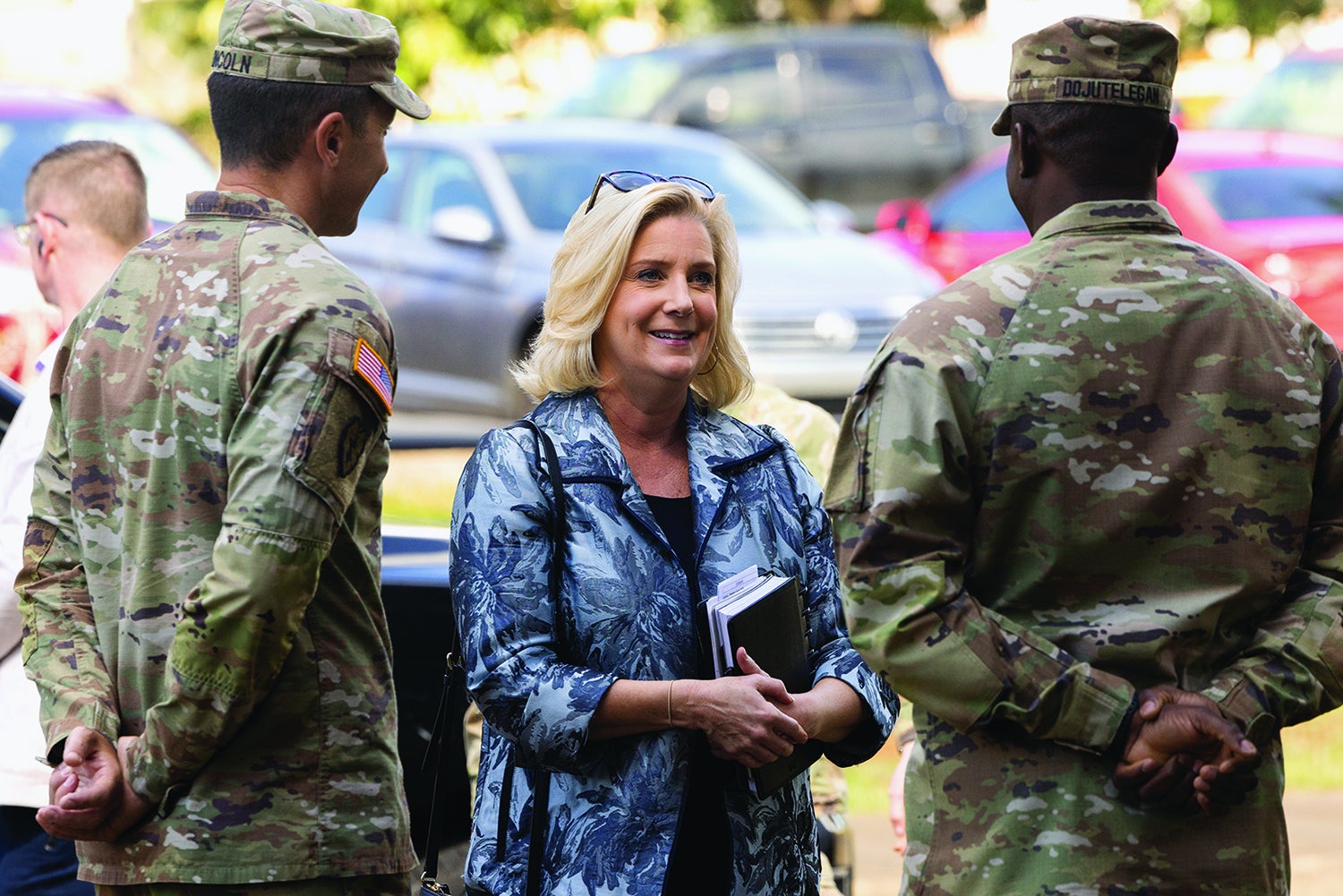 Secretary of the Army Christine Wormuth meets with soldiers of the 25th Infantry Division at Schofield Barracks, Hawaii. (Credit: U.S. Army/Sgt. Rachel Christensen)