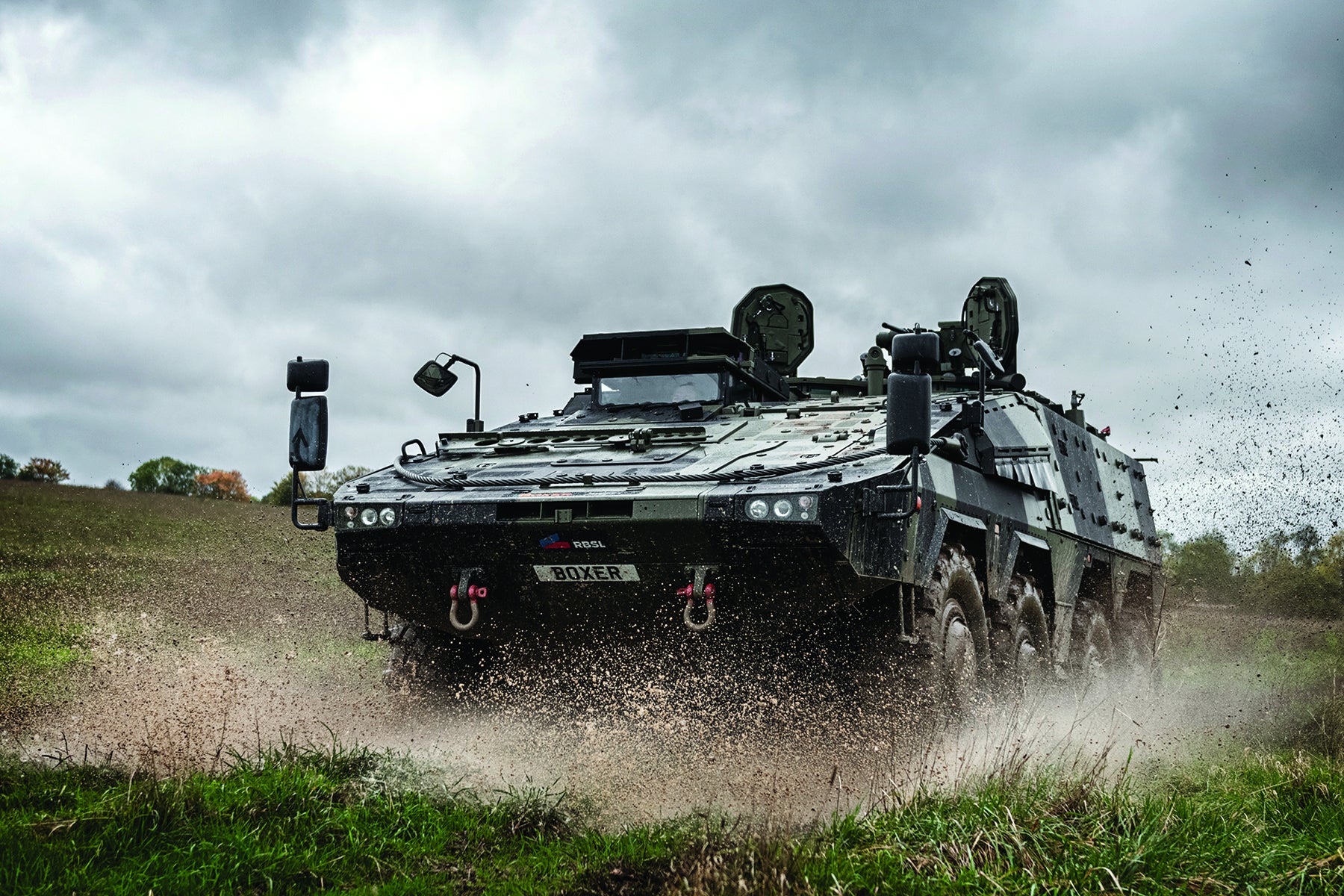 A prototype Boxer infantry fighting vehicle is put through its paces