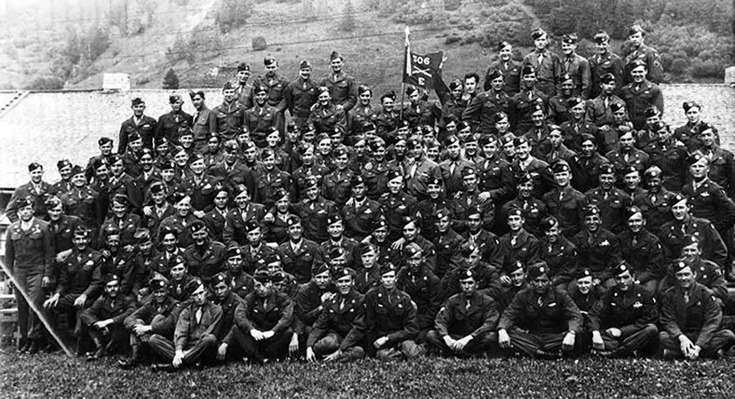 Paratroopers of Company E, 506th Parachute Infantry Regiment, in Austria following Germany’s surrender in 1945. (Credit: Wikipedia)