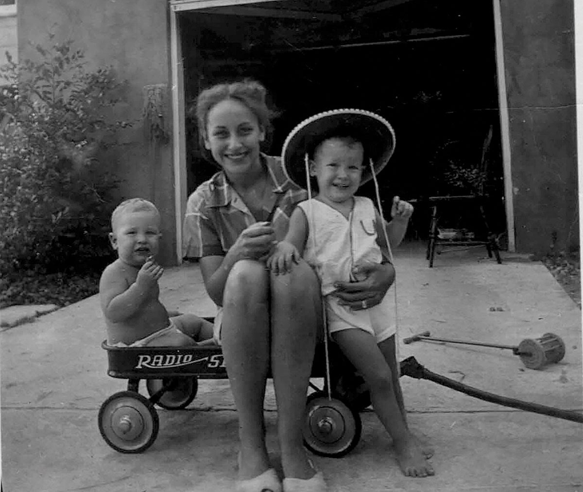 Julie Moore with two of her children during her husband’s deployment to Korea. (Credit: Courtesy photo)