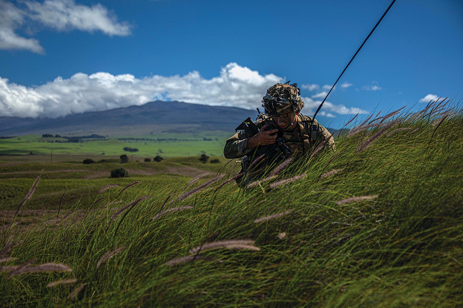 Troops from the 2nd Battalion, 11th Field Artillery Regiment, conduct field reconnaissance at Pohakuloa Training Area. (Credit: U.S. Army/Sgt. Daniel Proper)