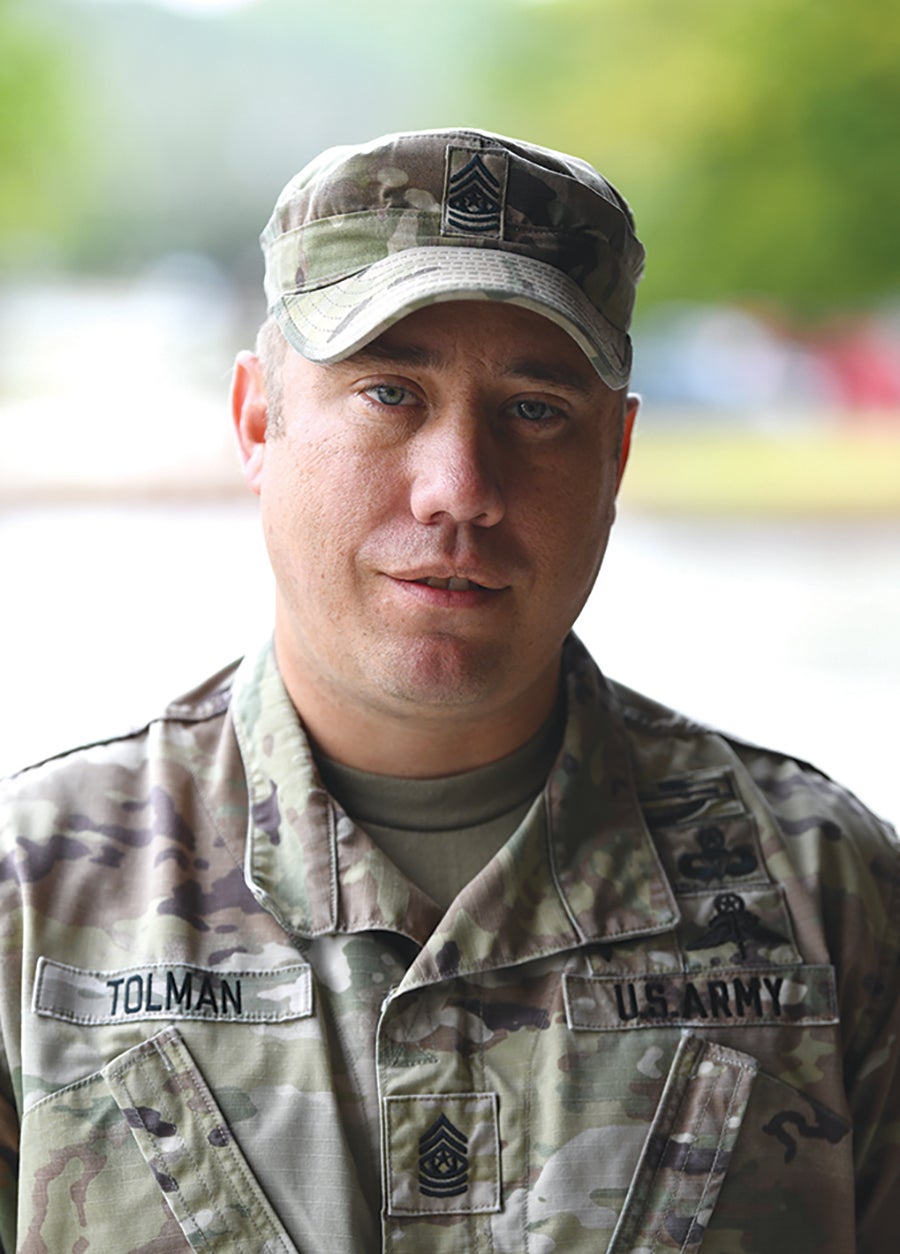 Command Sgt. Maj. Fred Tolman. (Credit: U.S. Army/Nathan Clinebell)