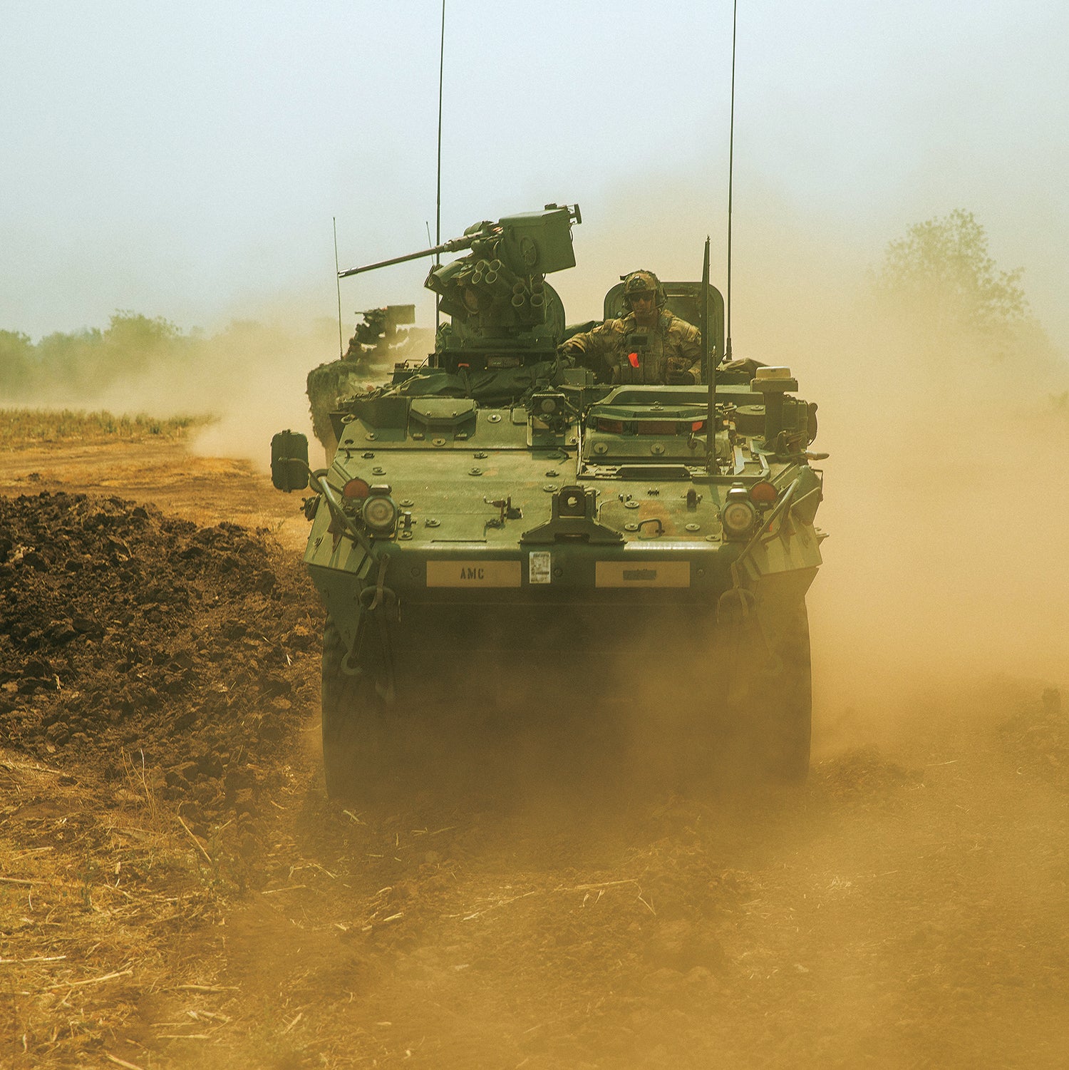 Stryker vehicle crews from the 2nd Battalion, 3rd Infantry Regiment, prepare for a live-fire event during an exercise in Thailand. (Credit: U.S. Army/Spc. Christopher Wilkins)