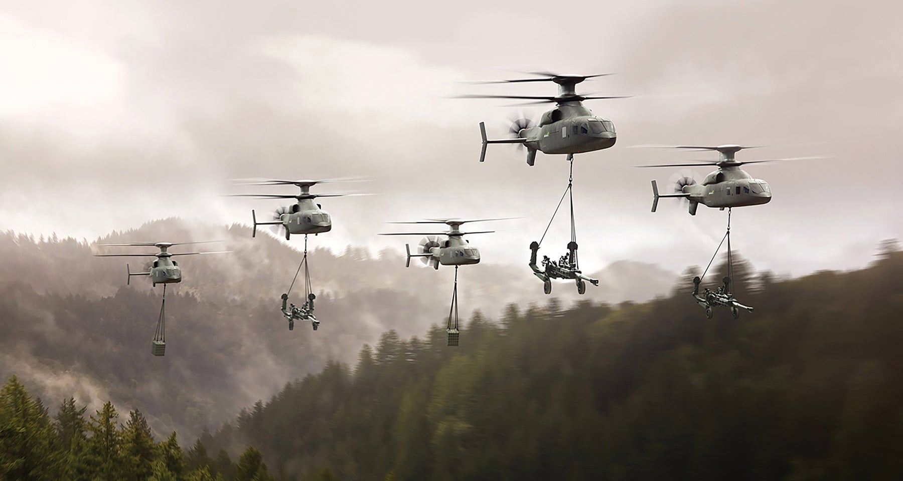 The Defiant X aircraft, built by Sikorsky and Boeing, is also competing to be the Army’s Future Long-Range Assault Aircraft. (Credit: Lockheed Martin photo illustration)