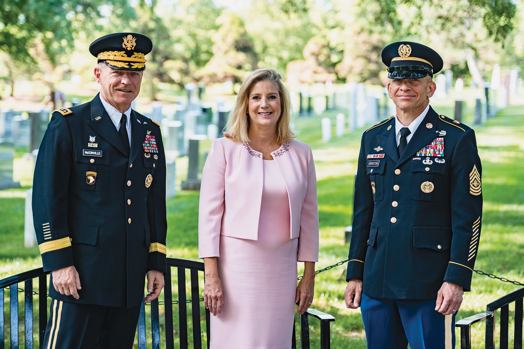 Secarmy with CSA and SMA at Arlington National Cemetery