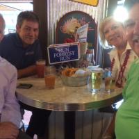 Chapter President, Mike Flanagan, Vice President, Jim Bade, and State President, Faye Early, enjoy dinner after attending the Annual 2nd Region meeting held in Baltimore, MD, 1-3 June 2017