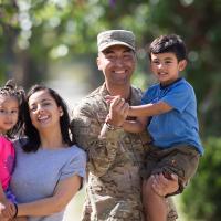 Army family posing.