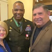 COL (Ret) and Mrs. Patterson with CSM John Sampa
