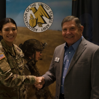 SPC Torres and COL (R) Patterson, Chapter President