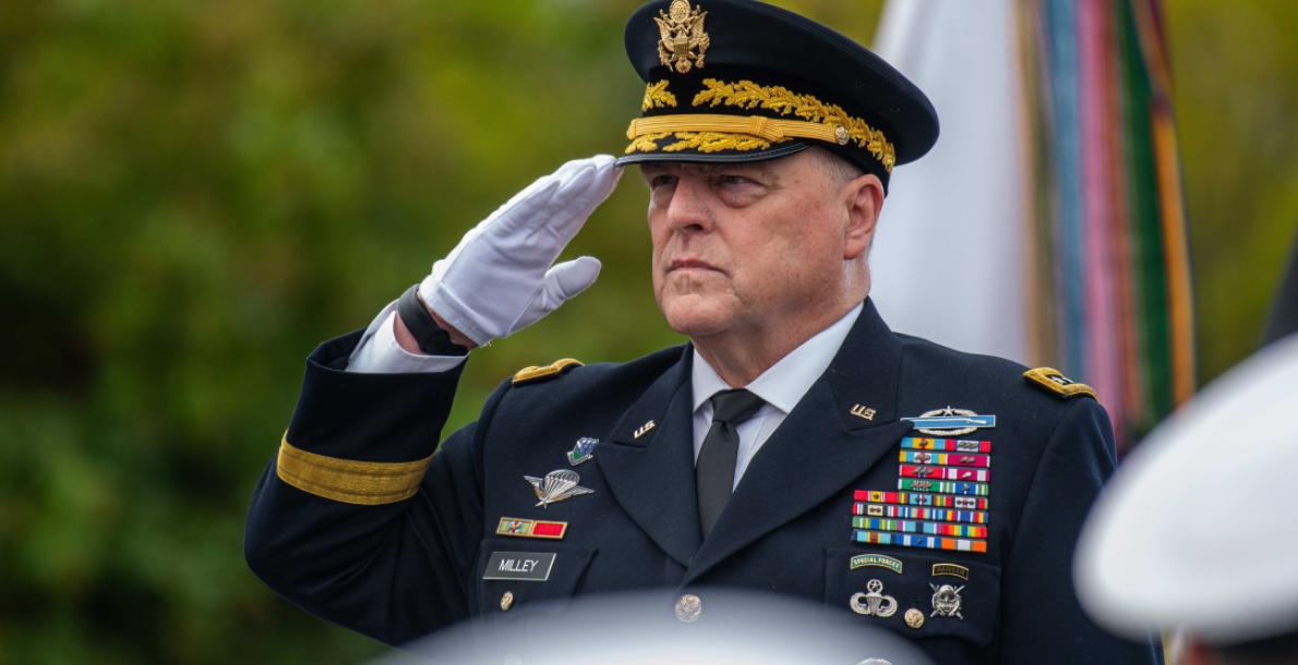 Gen. Mark Milley salutes