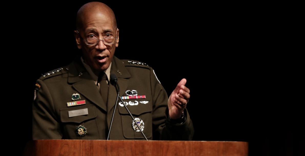 Gen. Charles Hamilton, commanding general of Army Materiel Command