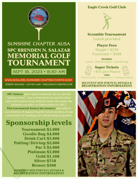 Sunshine Chapter 2023 SPC Brenden N Salazar Golf Tournament