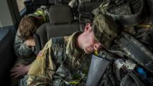 Soldier sleeping