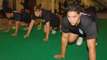 Soldiers from the 1st Armored Division Sustainment Brigade work out at the Muleskinner Holistic Health and Fitness Complex, Fort Bliss, Texas. (Credit: U.S. Army)